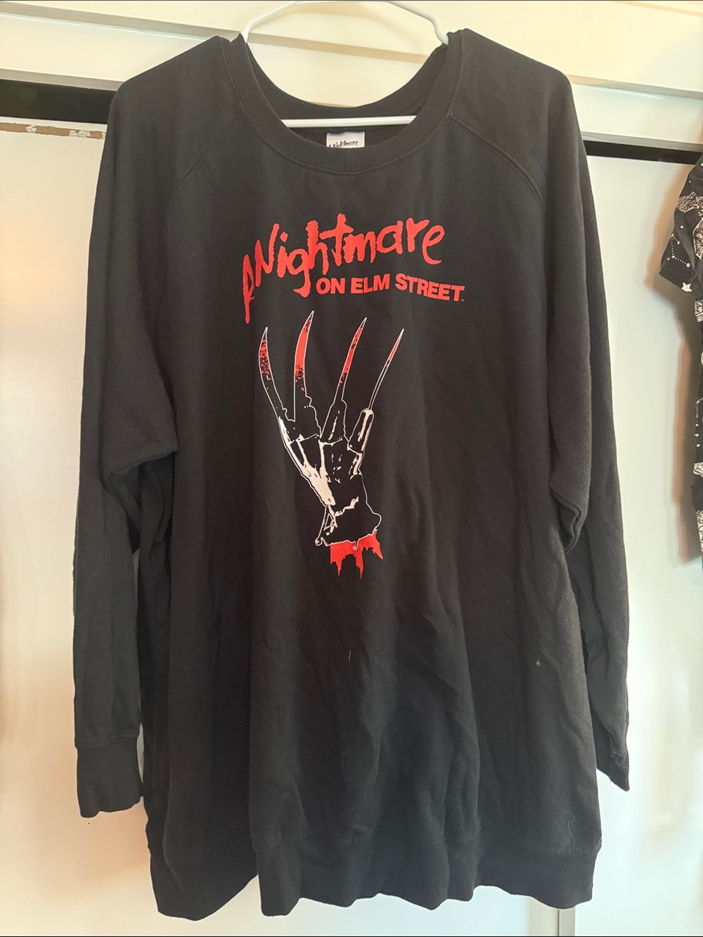 torrid Black Graphic 'Nightmare on Elm Street' Crew Sweatshirt with Red Print